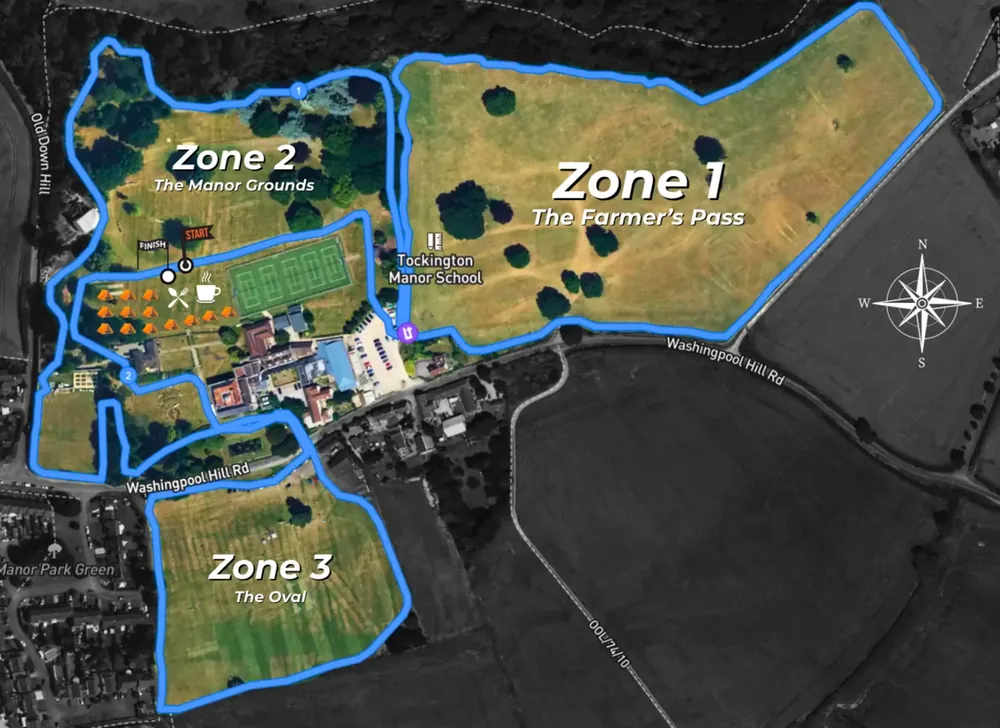 Stylised course route graphic