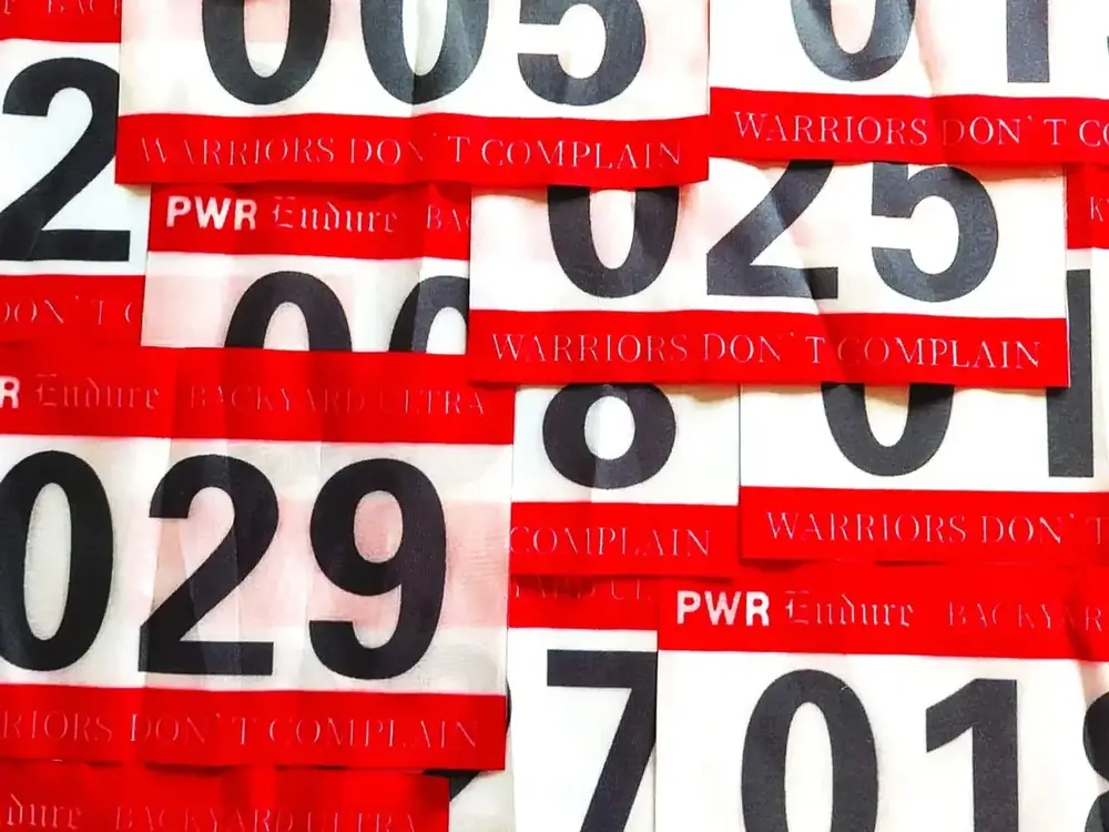 PWR Endure race bibs